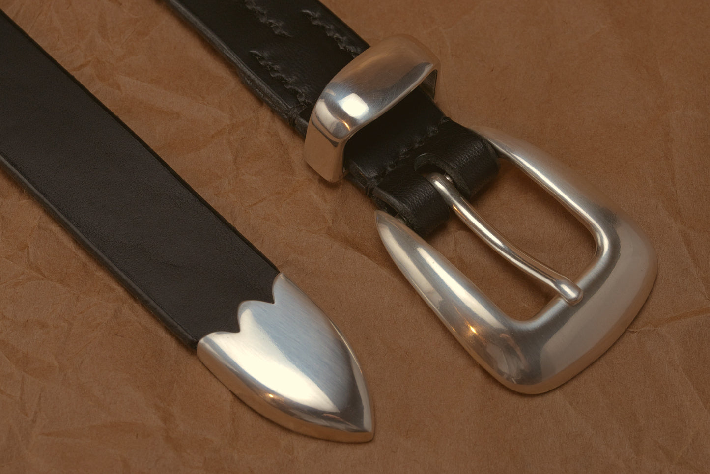 1" WESTERN BELT -- BLACK