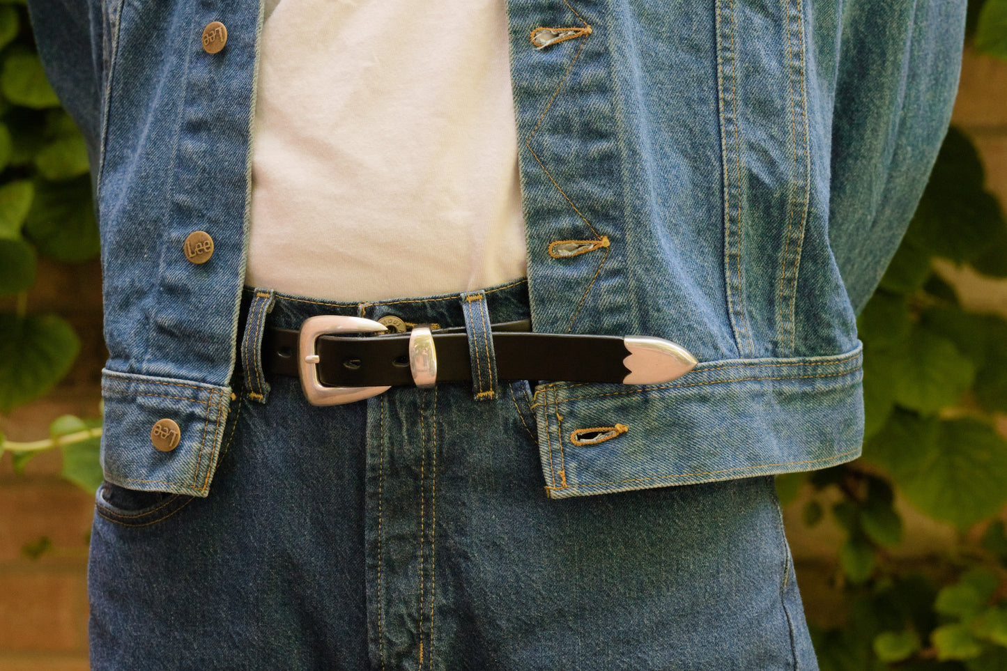 1" WESTERN BELT -- BLACK