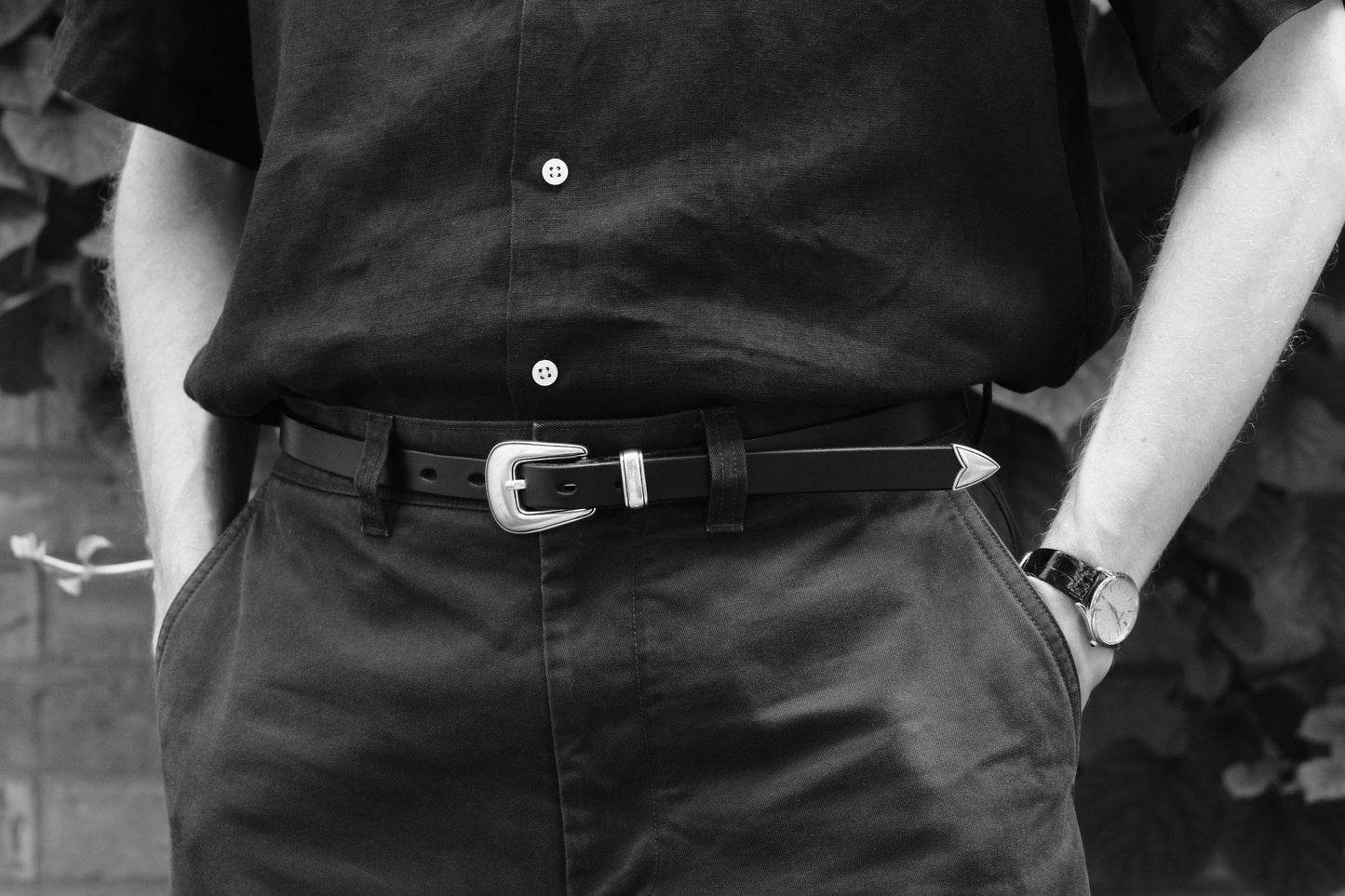 3/4" WESTERN BELT -- BLACK